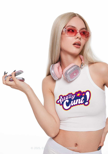 Totally Cxxt Y2K Crop Tank Top Cherrykitten