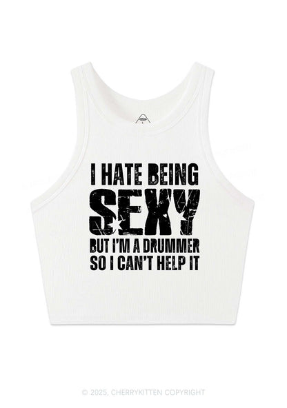 I Hate Being Sexy Y2K Crop Tank Top Cherrykitten