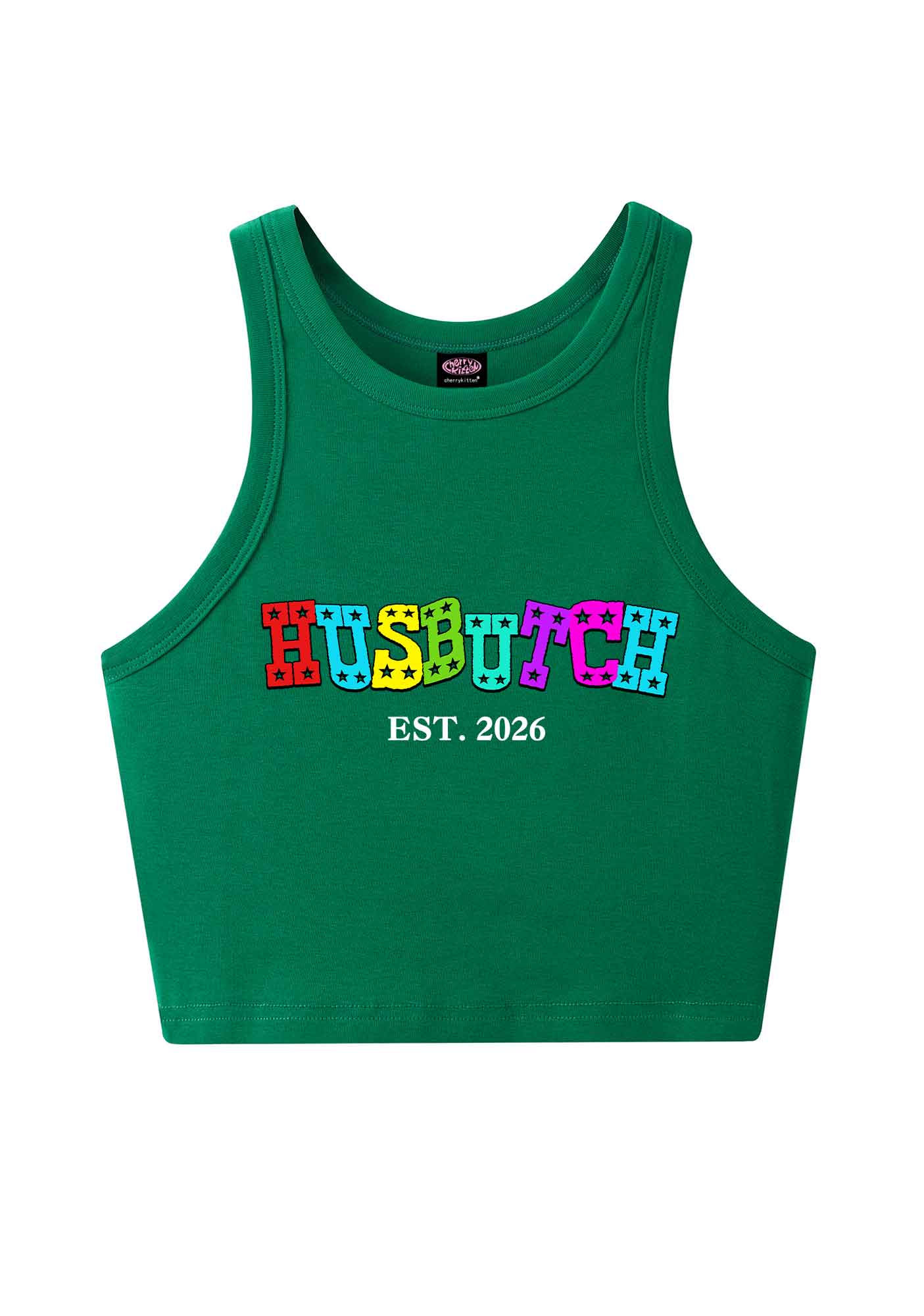 Custom Year Rainbow Husbutch Pride Y2K Crop Tank Top Cherrykitten