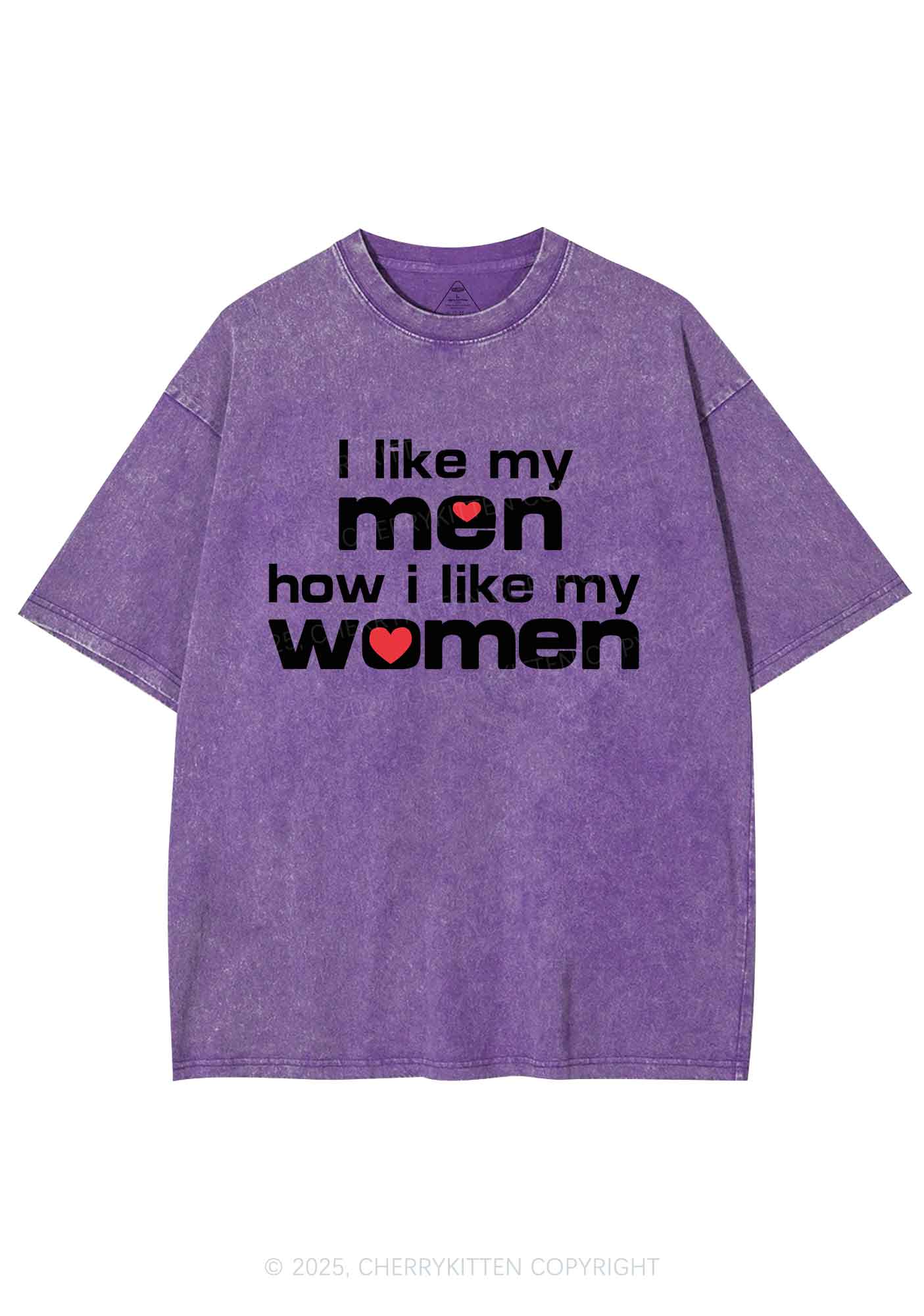 I Like My Men Pride Y2K Shirts Washed Tee Cherrykitten