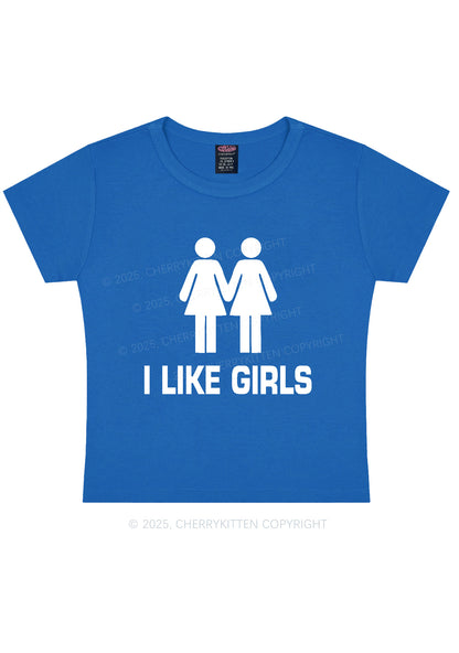 I Like Girls Pride Y2K Baby Tee Cherrykitten
