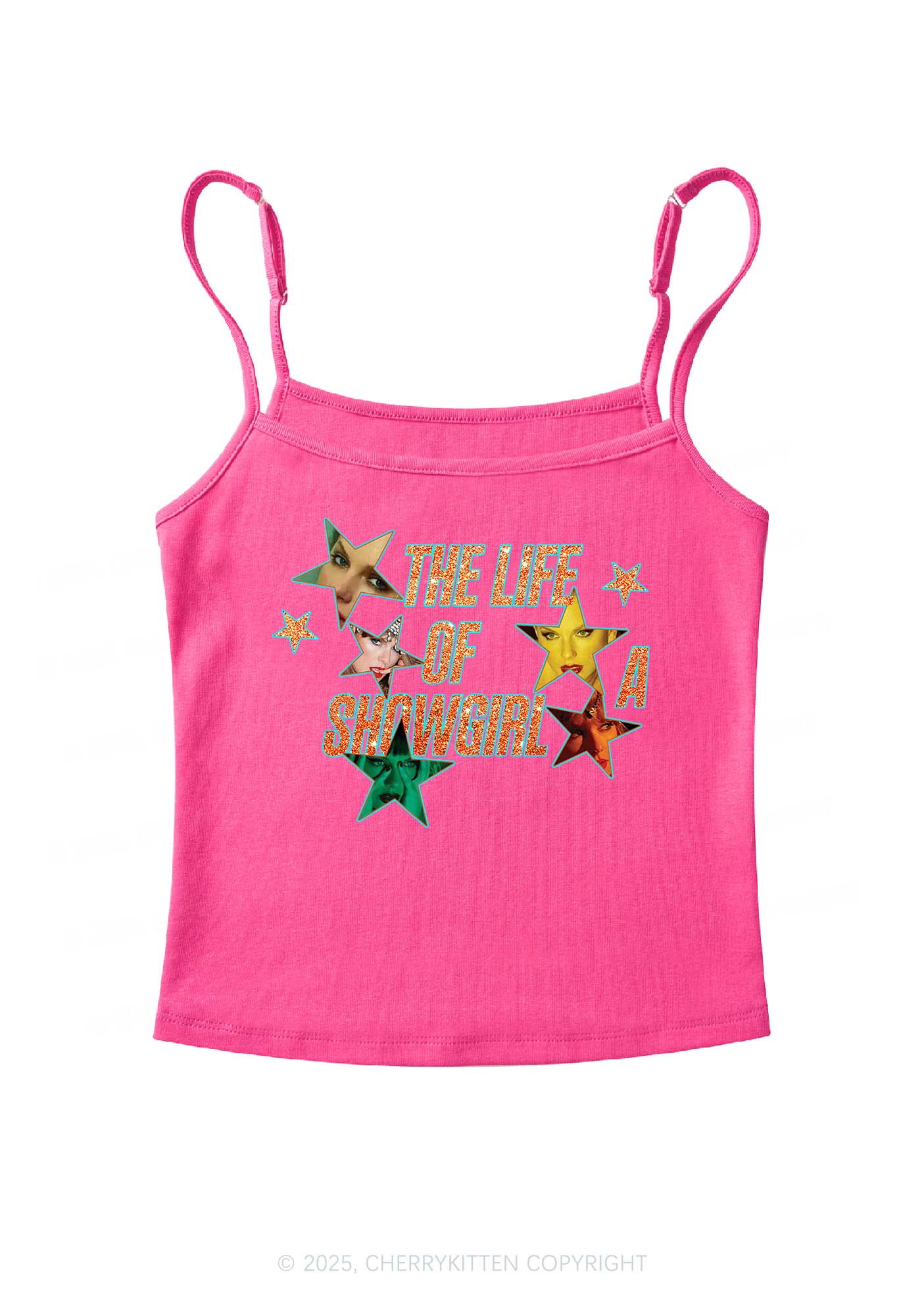 Star TS Photo Y2K Spaghetti Strap Cami Cherrykitten
