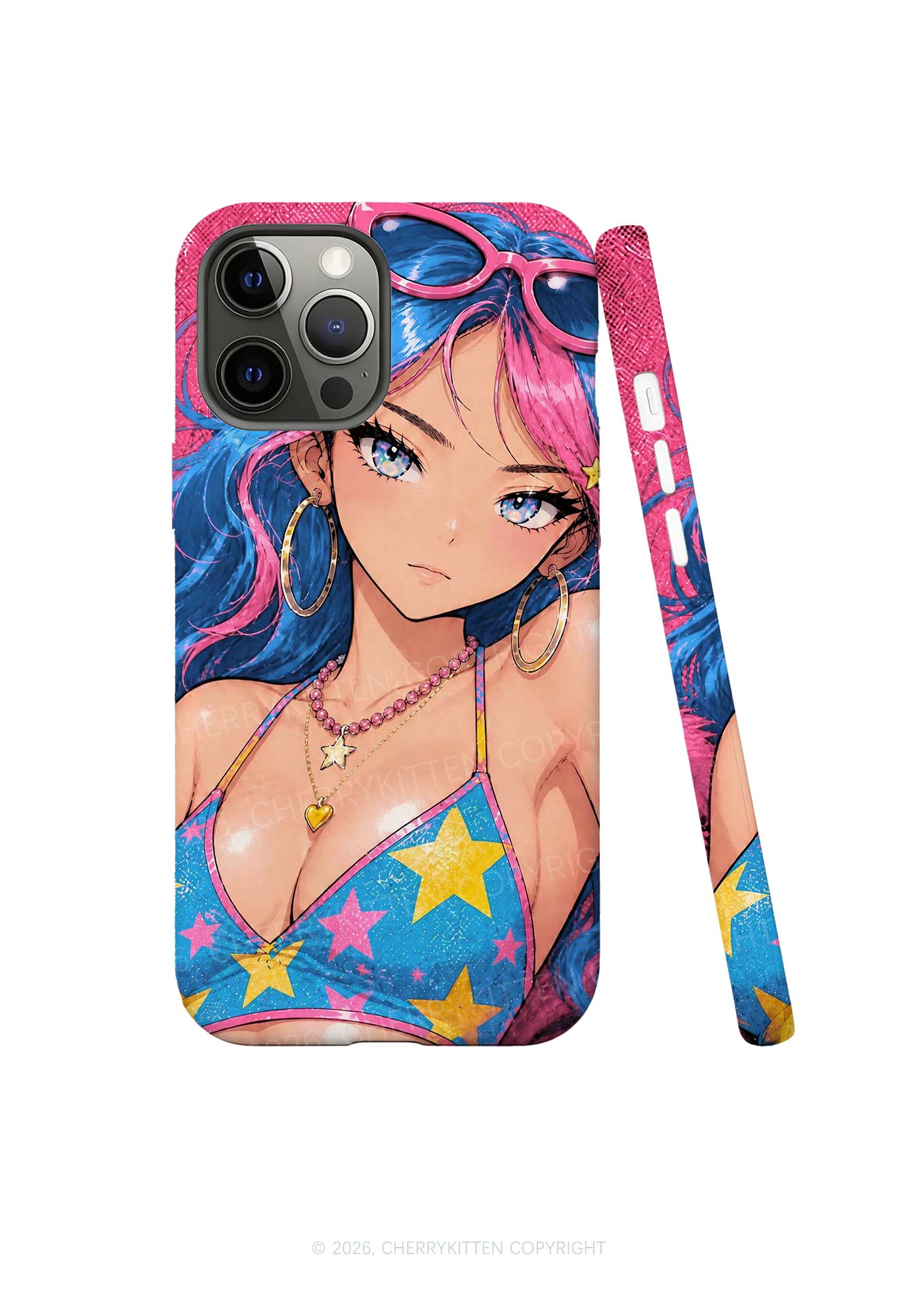 Cool Manga Girl Y2K Phone Case Cherrykitten
