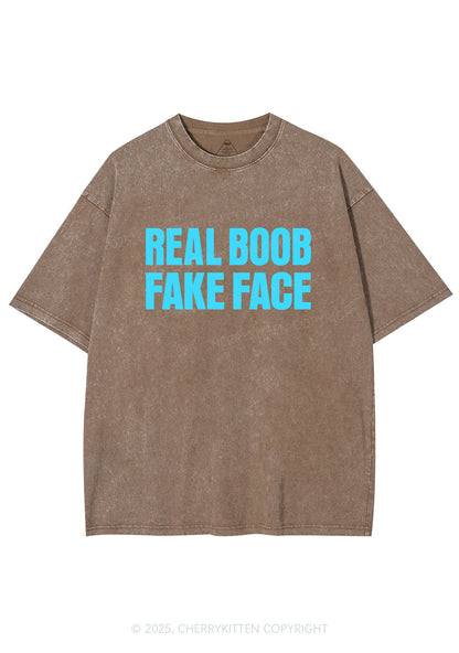 Fake Face Real Bxxb Y2K Shirts Washed Tee Cherrykitten