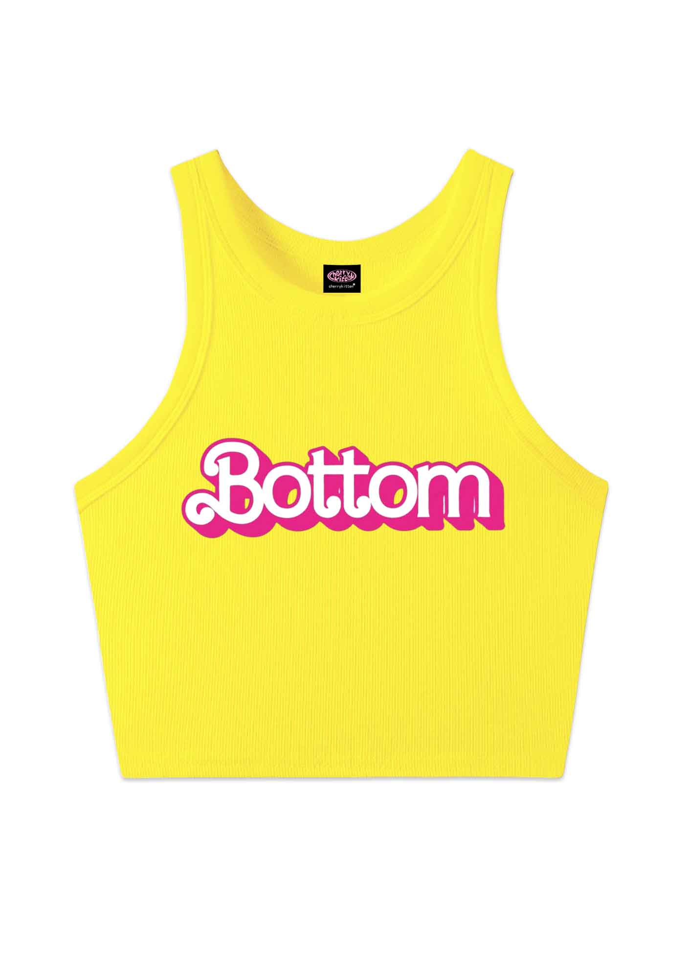 Pink Bottom Pride Y2K Crop Tank Top Cherrykitten