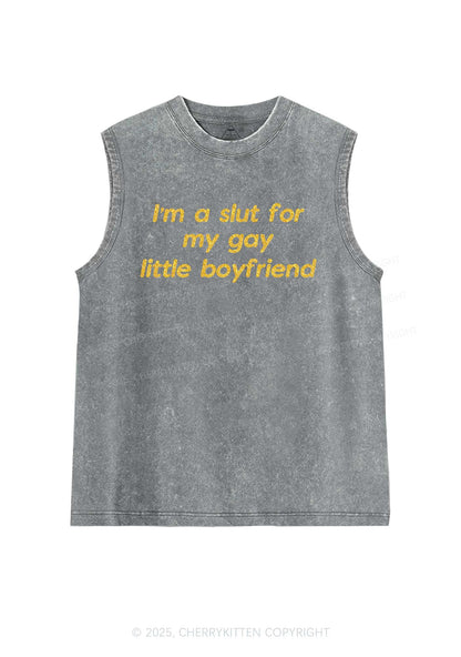 Glitter Slxt For My Gay BF Y2K Washed Muscle Tank Cherrykitten