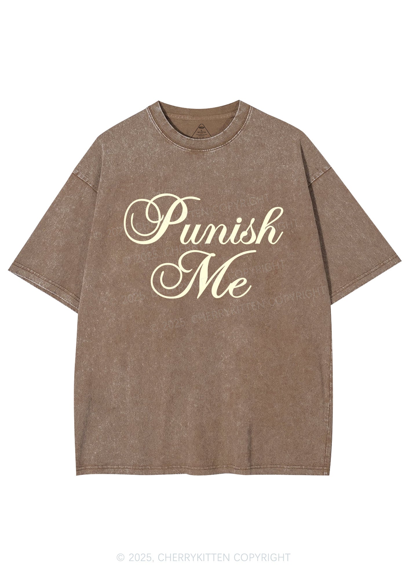 Punish Me Y2K Shirts Washed Tee Cherrykitten