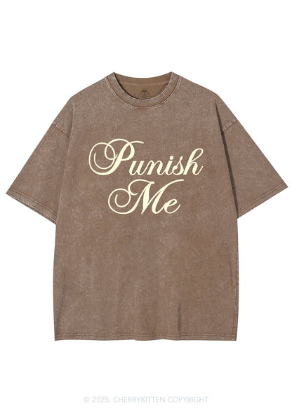 Punish Me Y2K Shirts Washed Tee Cherrykitten