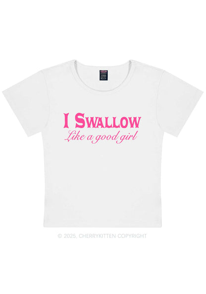 Swallow Like Good Gril Y2K Baby Tee Cherrykitten