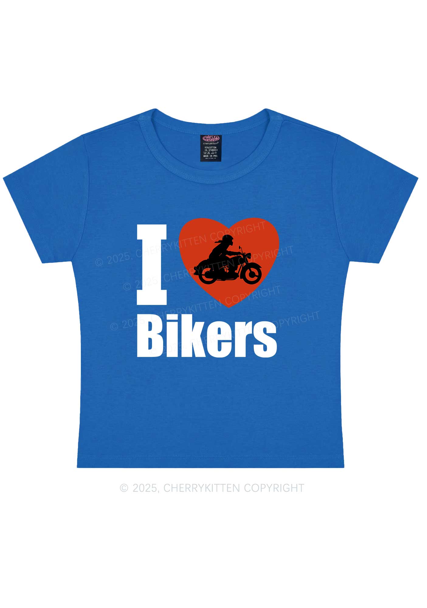 I Love Bikers Y2K Baby Tee Cherrykitten