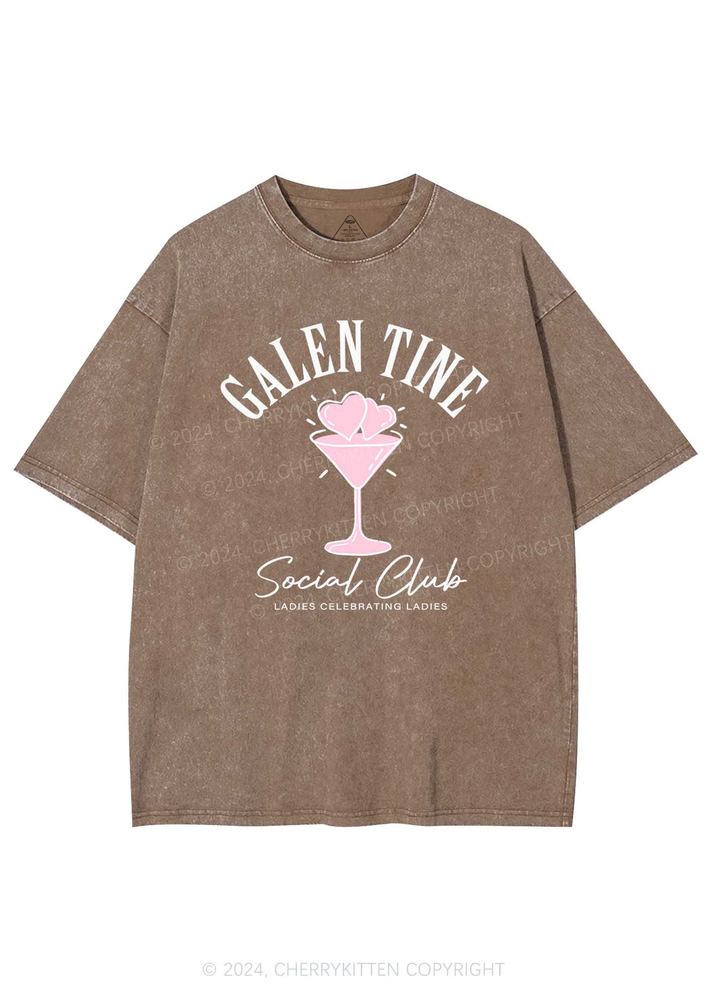 Galentine Social Club Y2K Valentine's Day Washed Tee Cherrykitten