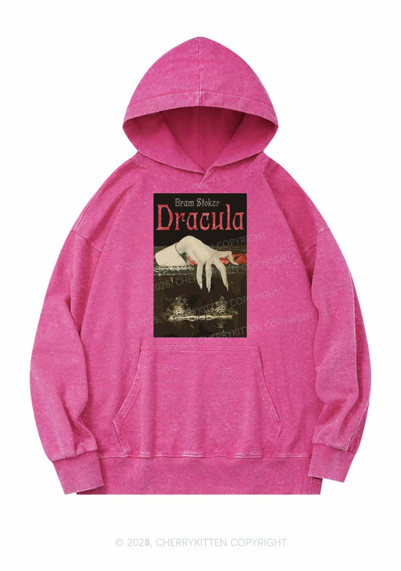 Halloween Creepy Claw Y2K Washed Hoodie Cherrykitten