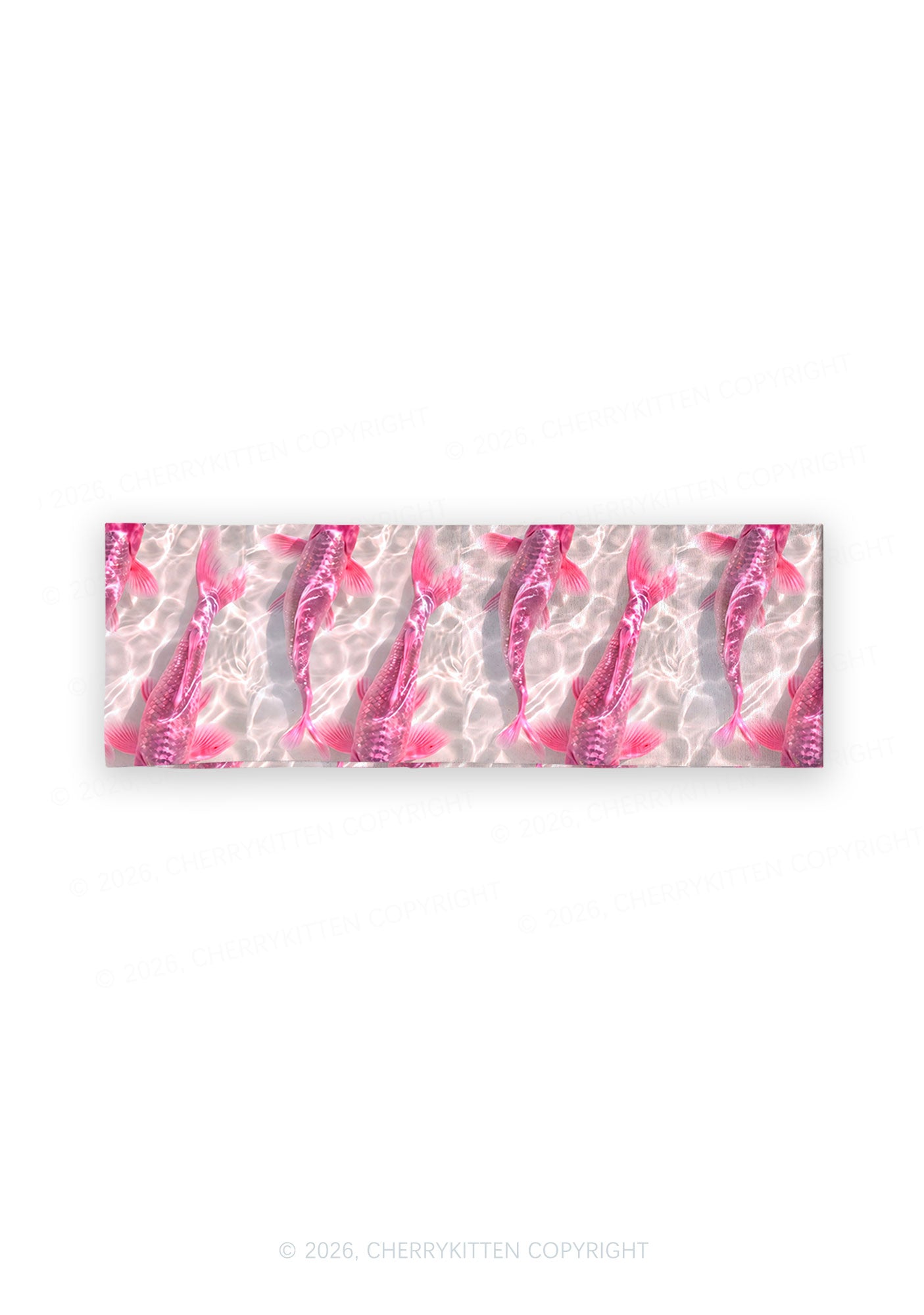Pink Carp Water Ripple Y2K Print Headband Cherrykitten