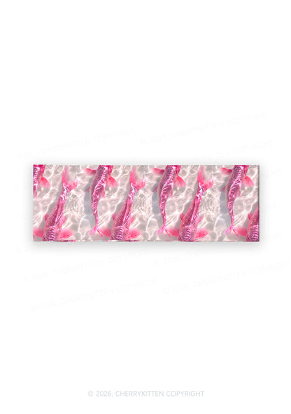 Pink Carp Water Ripple Y2K Print Headband Cherrykitten