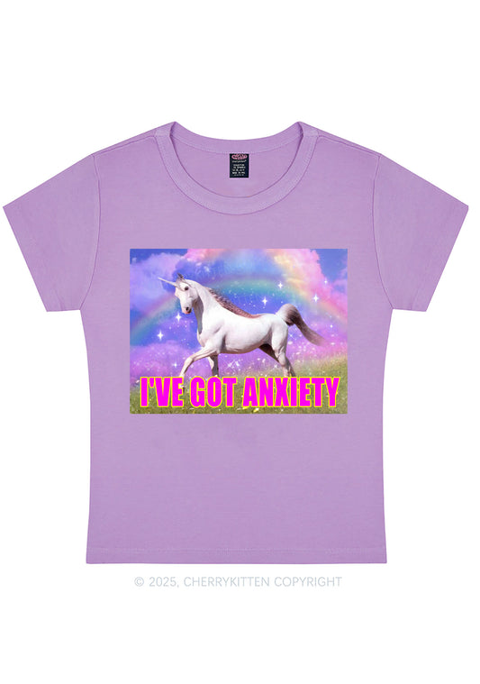 I've Got Anxiety Y2K Baby Tee Cherrykitten