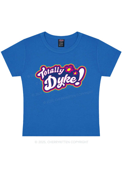 Totally Dyke Pride Y2K Baby Tee Cherrykitten