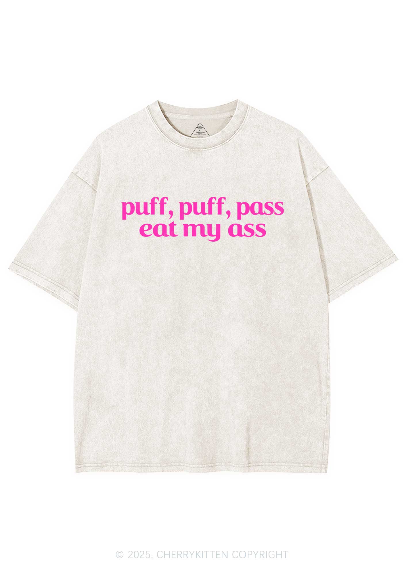 Puff Eat My Axx Y2K Shirts Washed Tee Cherrykitten