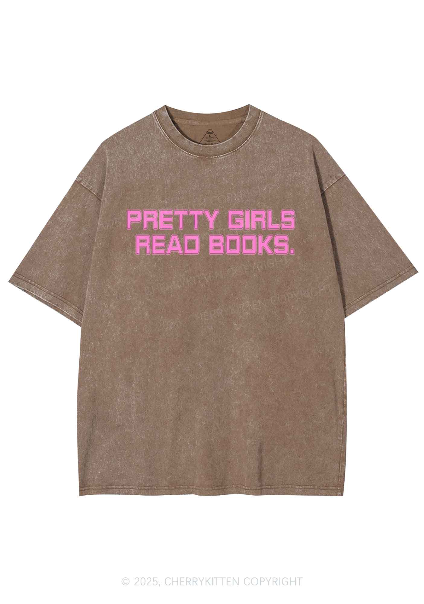 Pretty Girls Read Books Y2K Washed Tee Cherrykitten