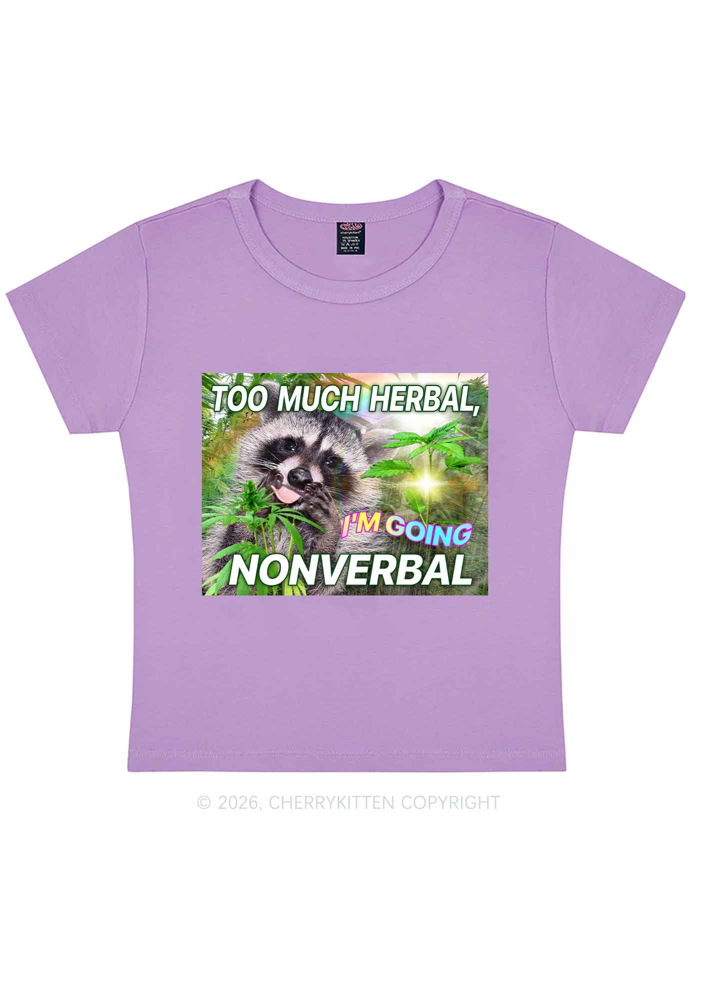 Im Going Nonverbal Y2K Baby Tee Cherrykitten