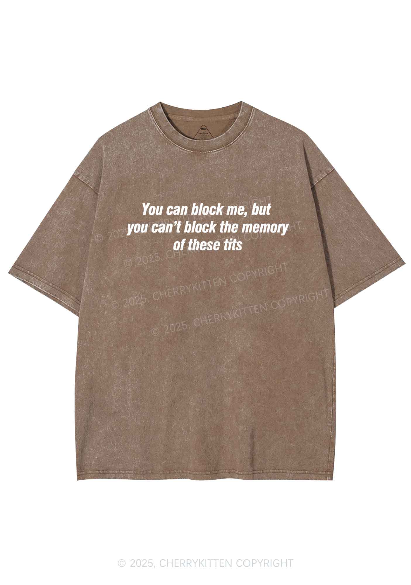You Can Block Me Y2K Shirts Washed Tee Cherrykitten