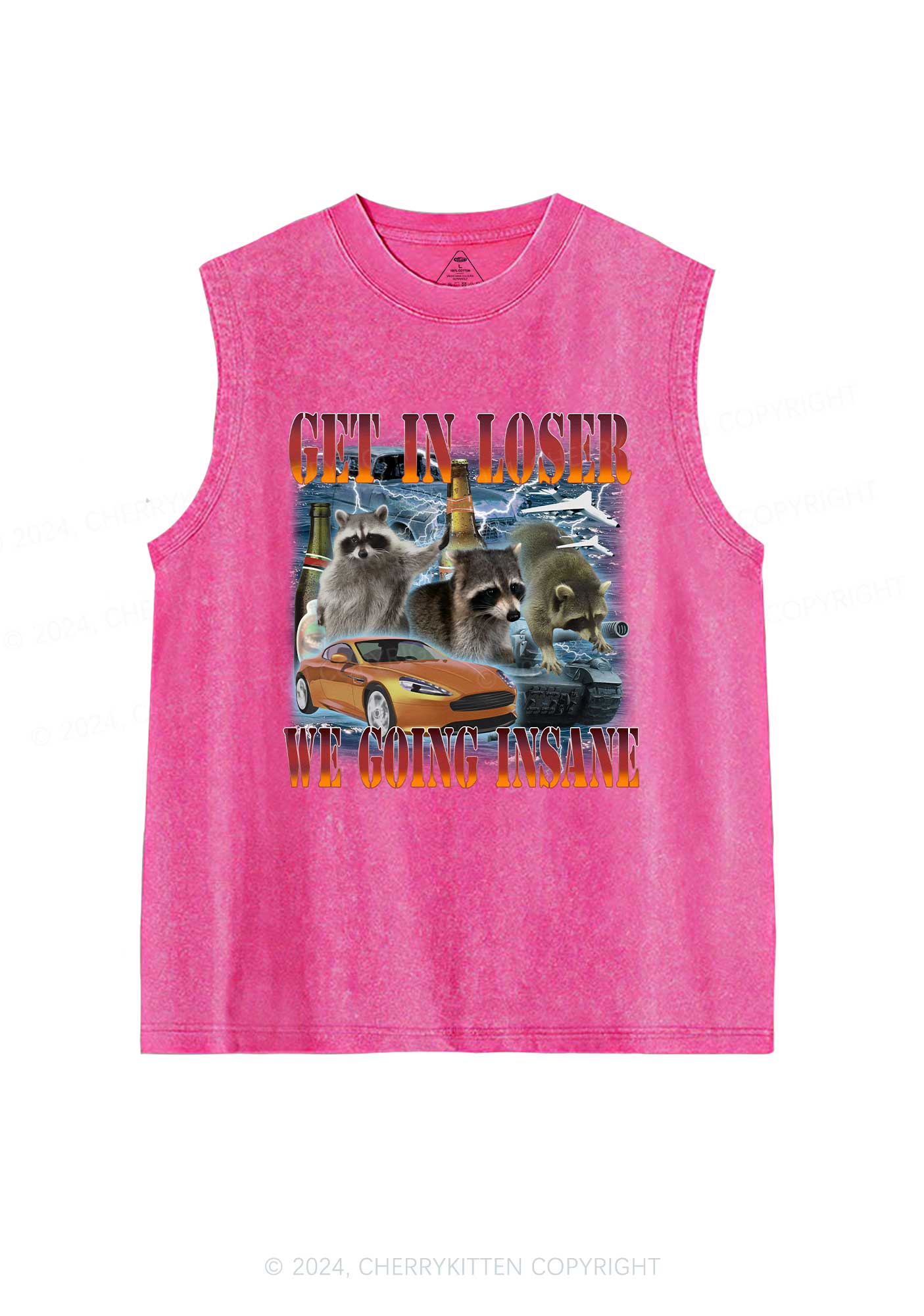 We Going Insane Y2K Washed Tank Cherrykitten
