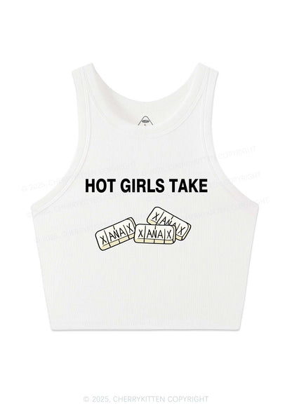 Hot Girls Take Xanax Y2K Crop Tank Top Cherrykitten