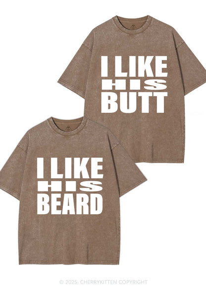 I Like His Beard Y2K Valentine's Day Washed Tee Cherrykitten