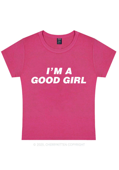 Im A Good Girl Y2K Baby Tee Cherrykitten