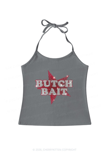 Rhinestone Butch Bait Pride Y2K Halter Neck Cami Cherrykitten