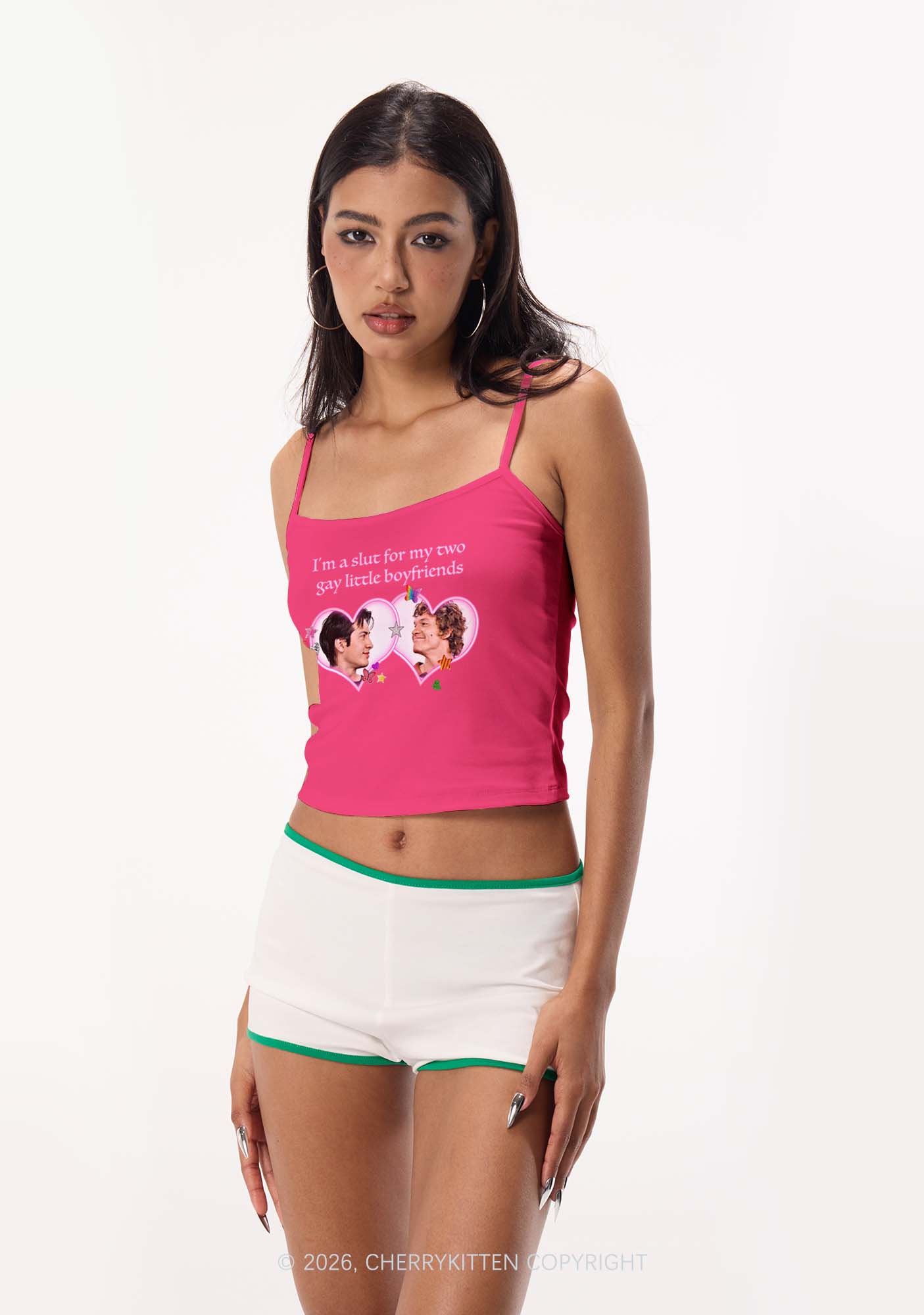 Slxt For My Gay Boyfriends HR Y2K Spaghetti Strap Cami Cherrykitten