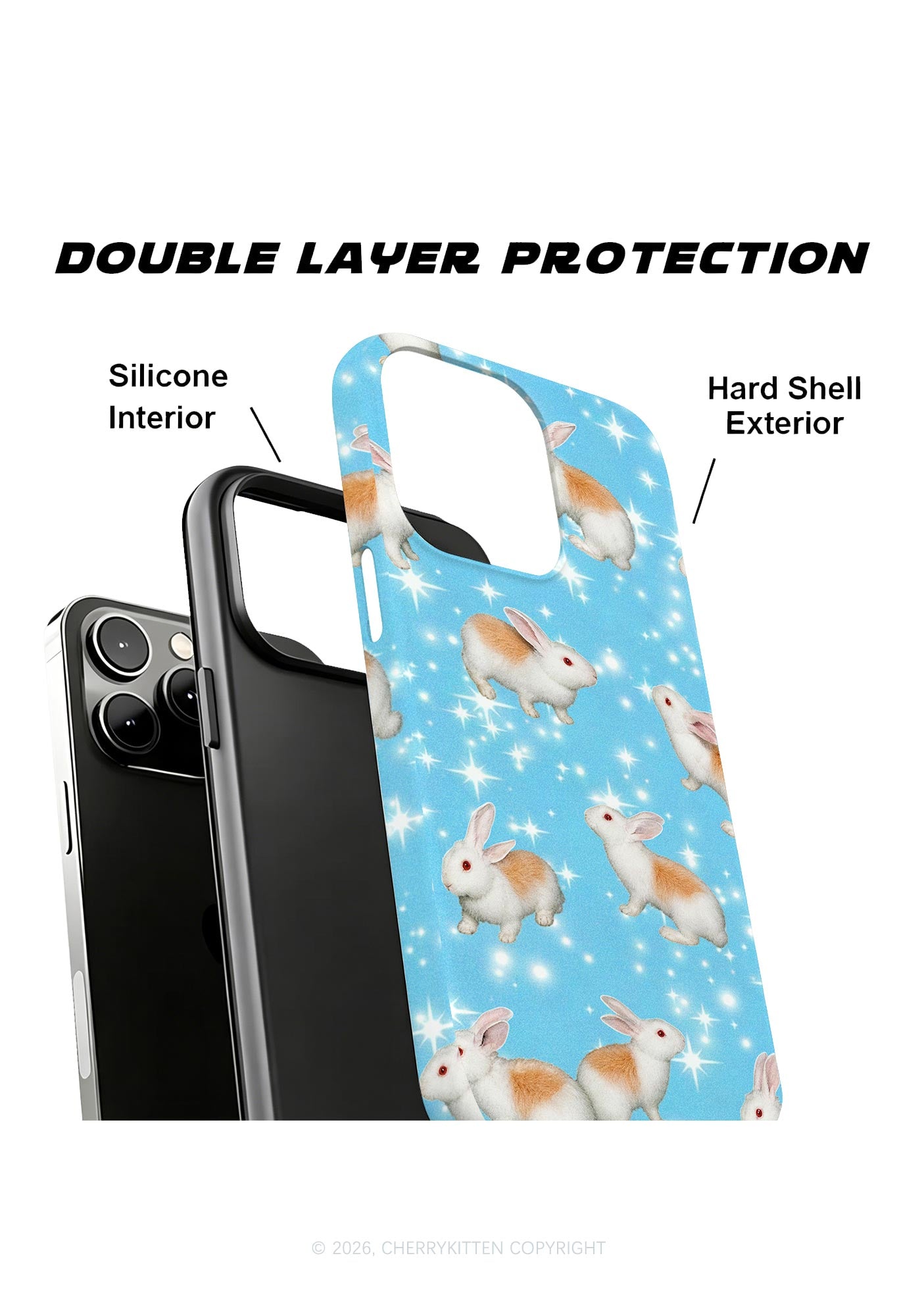 Orange Spotted Bunny Y2K Phone Case Cherrykitten