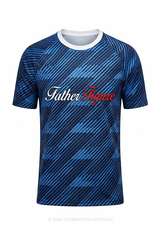 Blue Stripes Father Figure Y2K Football Jersey Shirts Cherrykitten