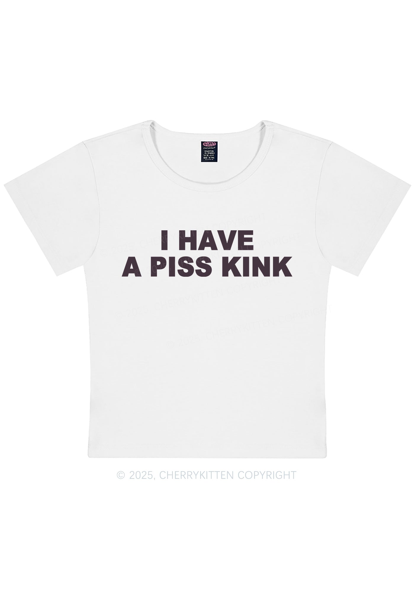 Piss Kink Y2K Baby Tee Cherrykitten