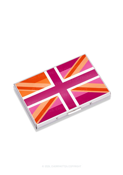 Lesbian Cross Flag Pride Y2K Mirror Cigarette Case Cherrykitten