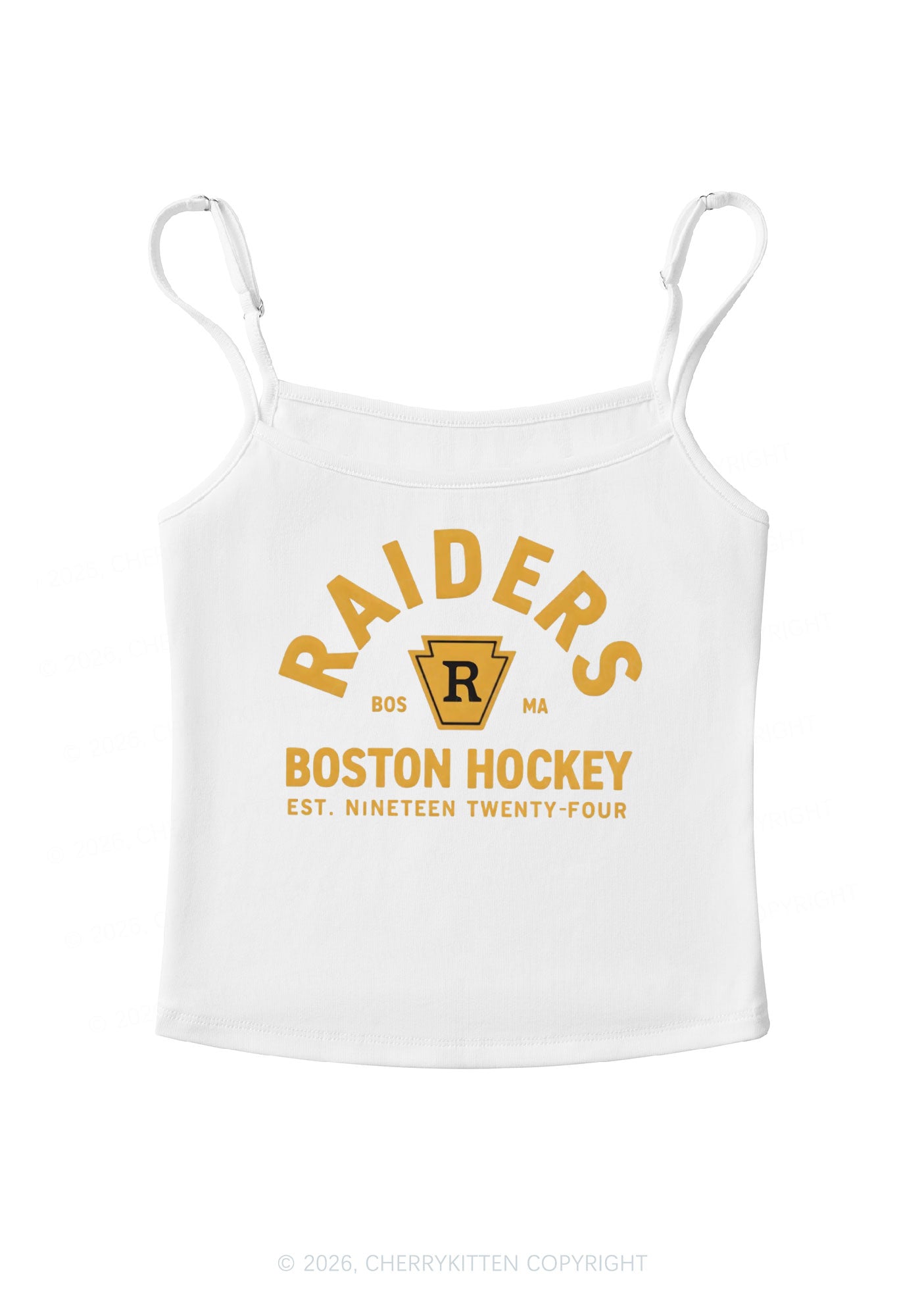 Boston Hockey HR Y2K Spaghetti Strap Cami Cherrykitten