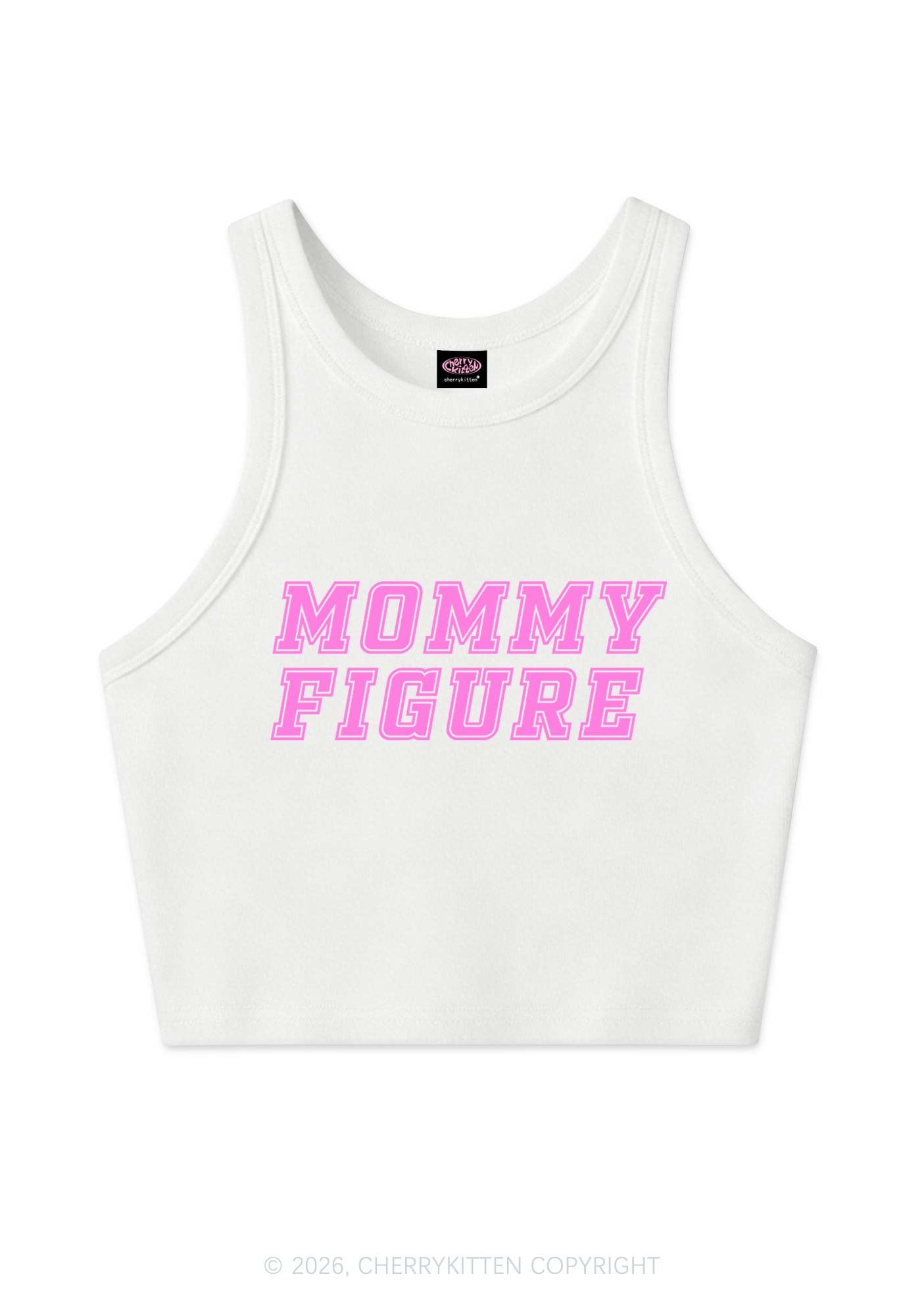 Mommy Figure Y2K Crop Tank Top Cherrykitten