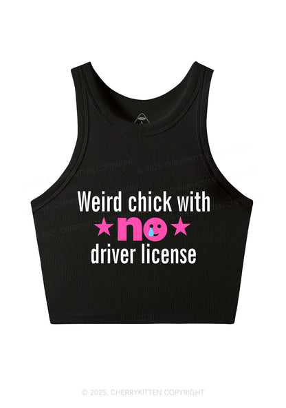 Weird Chick Y2K Crop Tank Top Cherrykitten