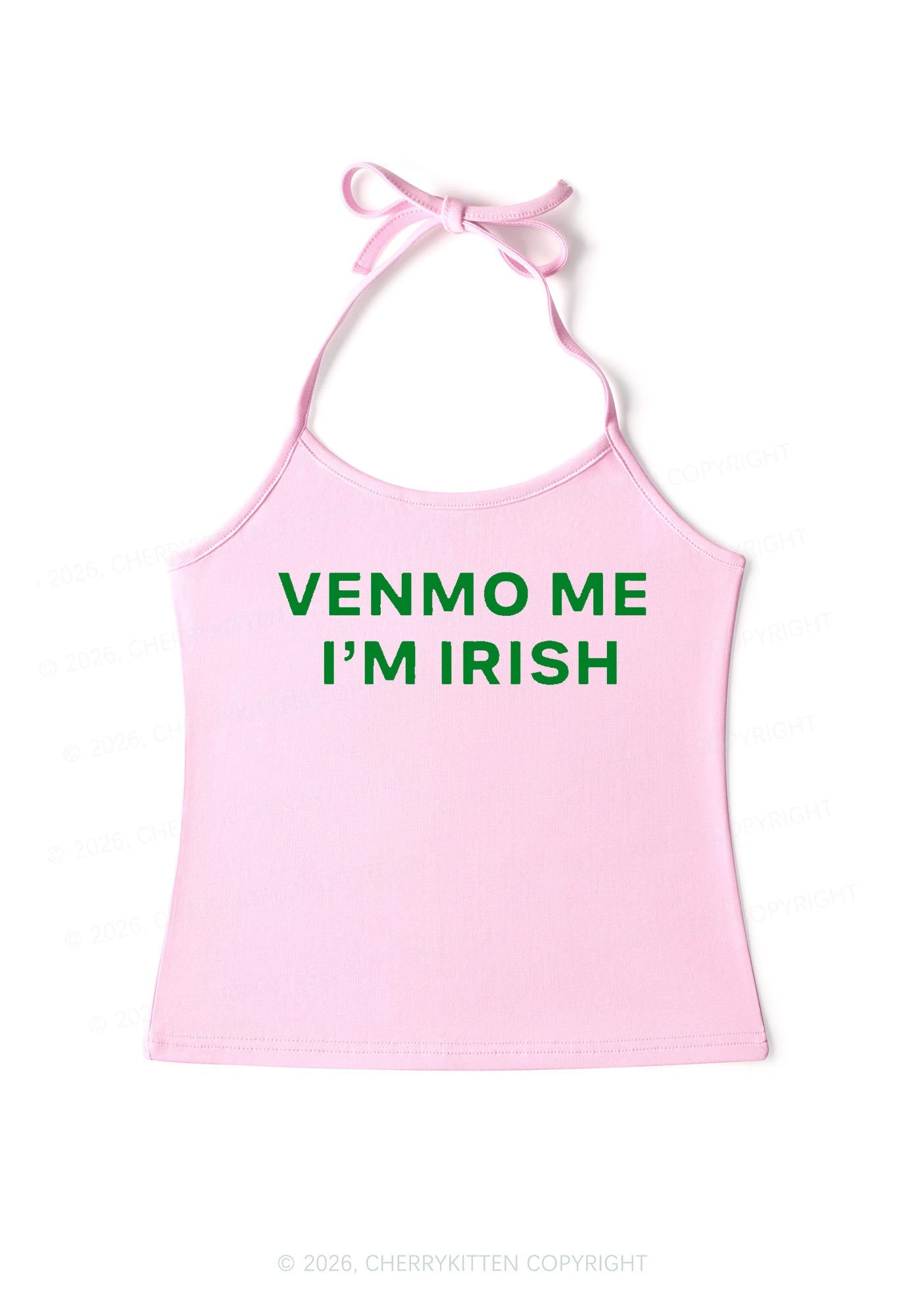 Venmo Me Im Irish St Patricks Y2K Halter Neck Cami Cherrykitten