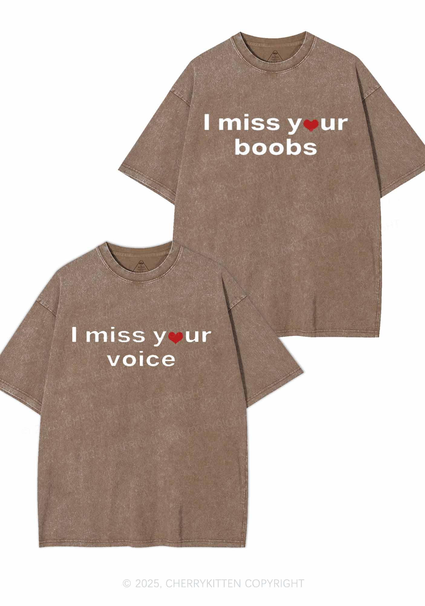 Miss Your Voice Bxxbs Y2K Valentine's Day Washed Tee Cherrykitten