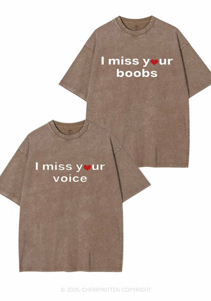Miss Your Voice Bxxbs Y2K Valentine's Day Washed Tee Cherrykitten