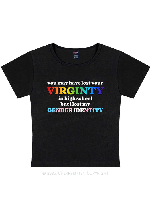 I Lost My Gender Identity Pride Y2K Baby Tee Cherrykitten