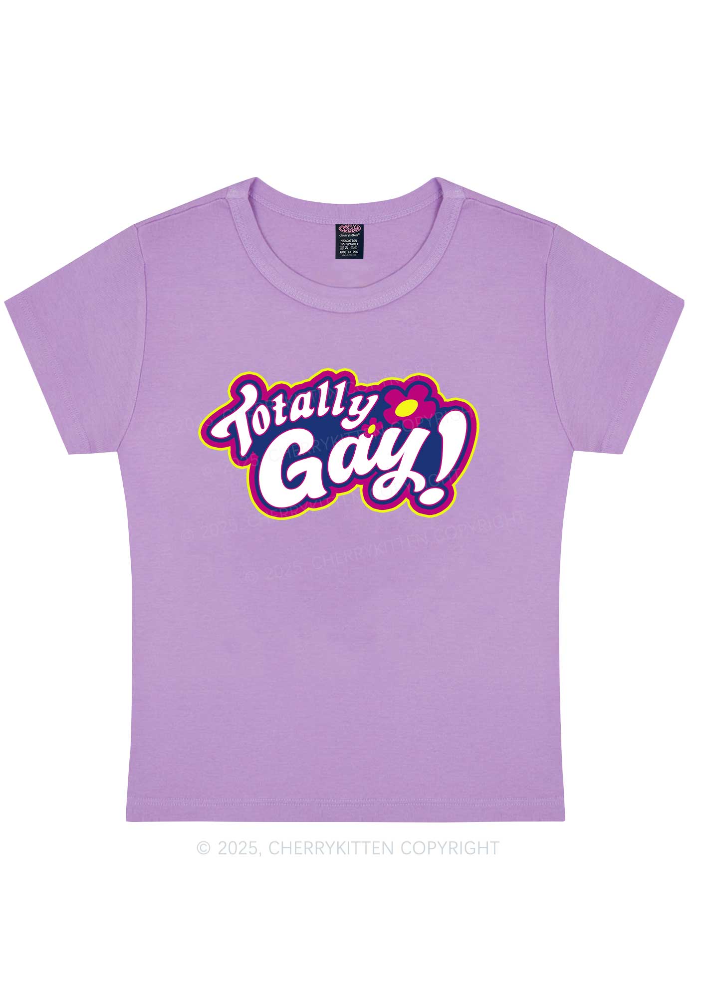 Totally Gay Pride Y2K Baby Tee Cherrykitten