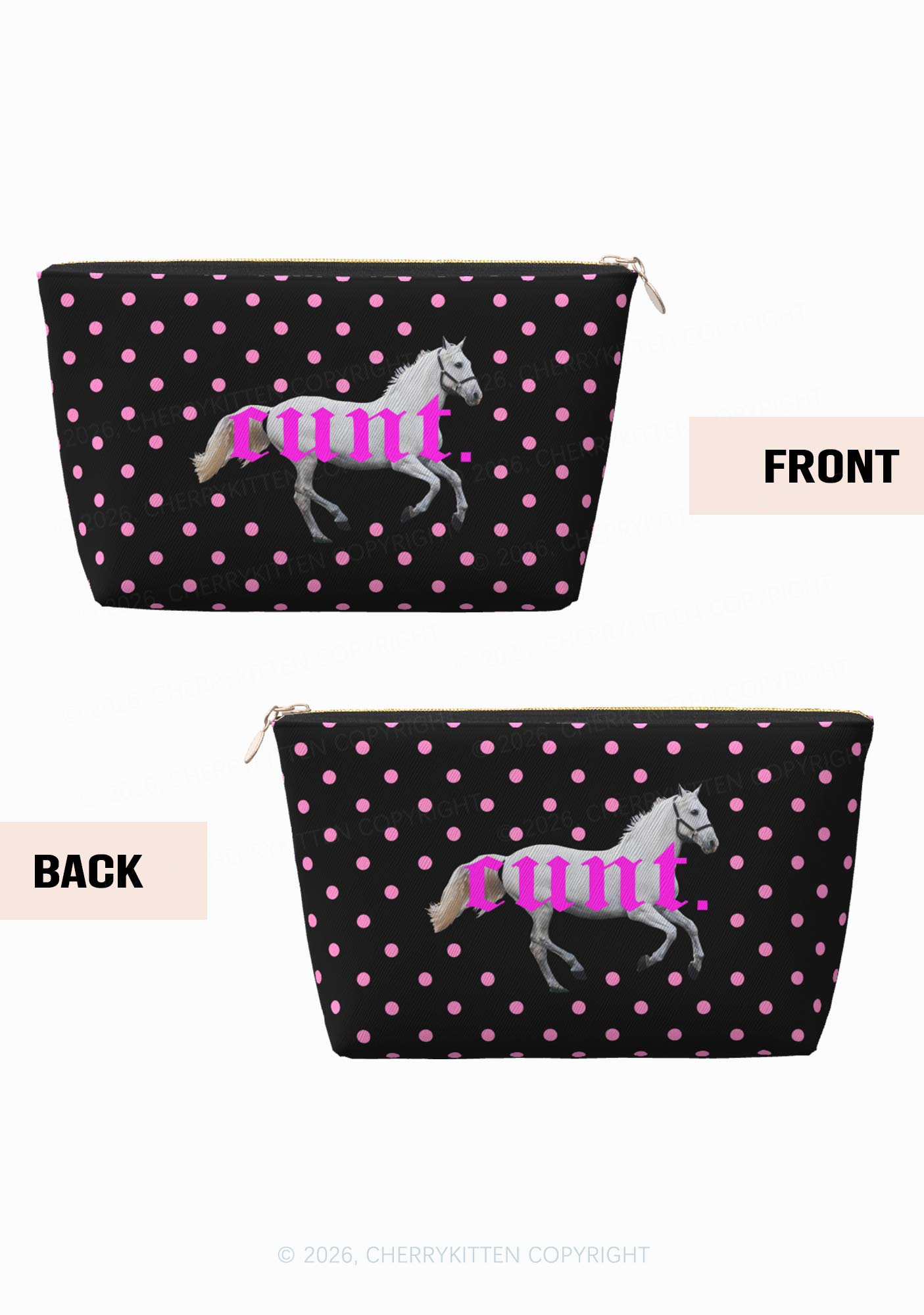 Cxxt Pony Y2K Makeup Bag Cherrykitten