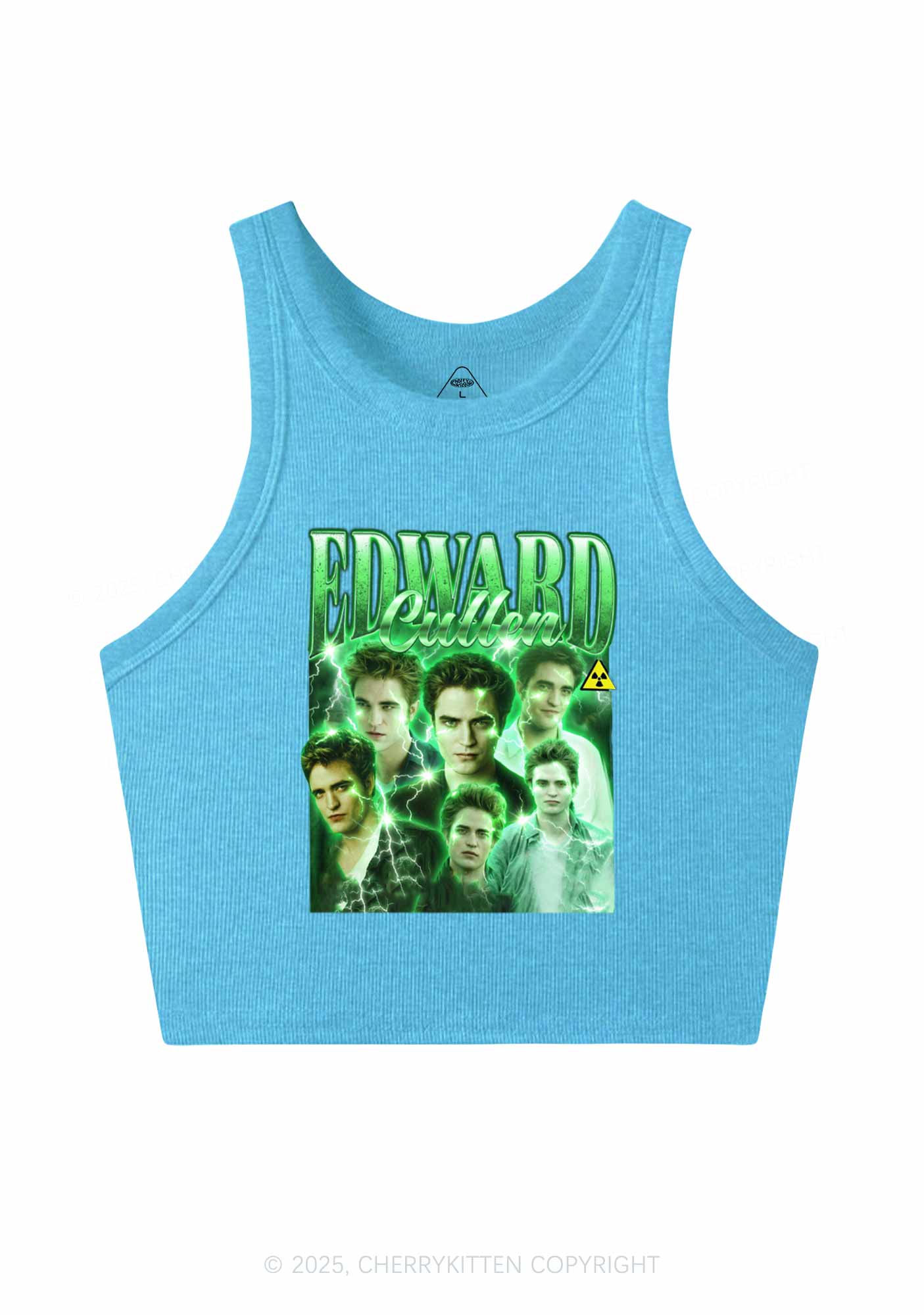 EC Green Lightning Y2K Crop Tank Top Cherrykitten