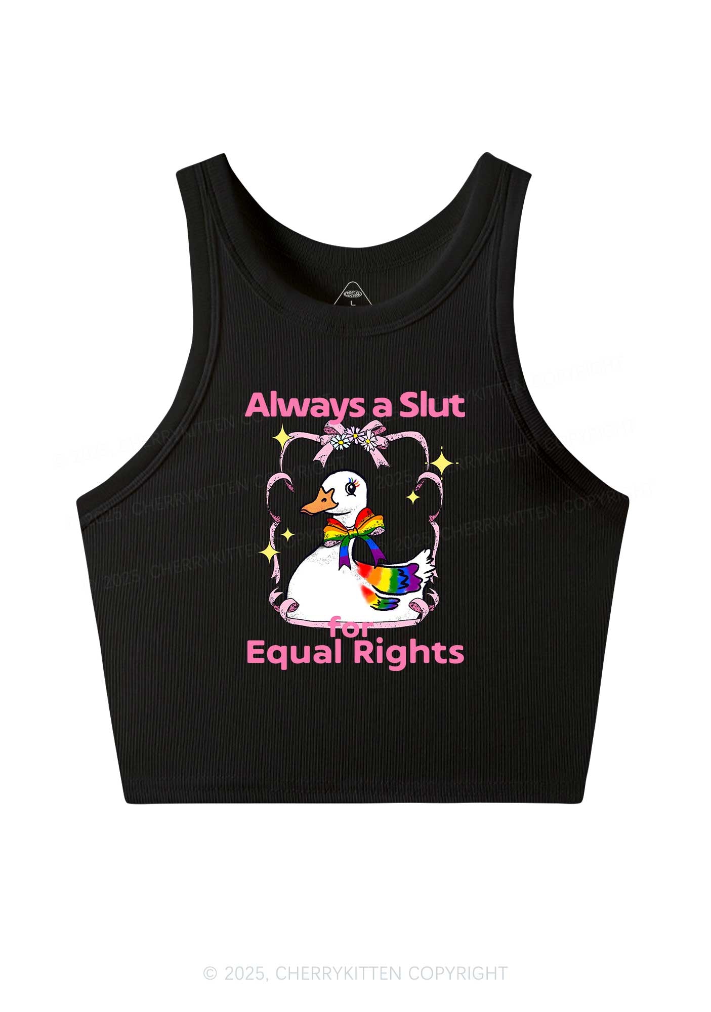 Slxt For Equal Rights Pride Y2K Crop Tank Top Cherrykitten