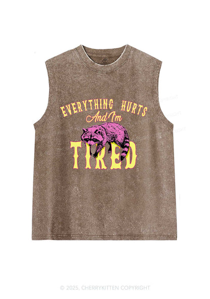 I Am Tried Y2K Washed Muscle Tank Cherrykitten