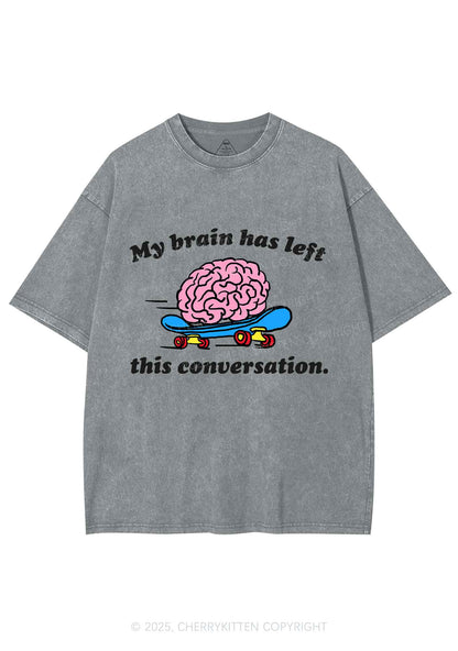 Brain Left Conversation Y2K Shirts Washed Tee Cherrykitten