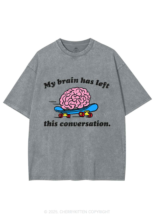 Brain Left Conversation Y2K Shirts Washed Tee Cherrykitten