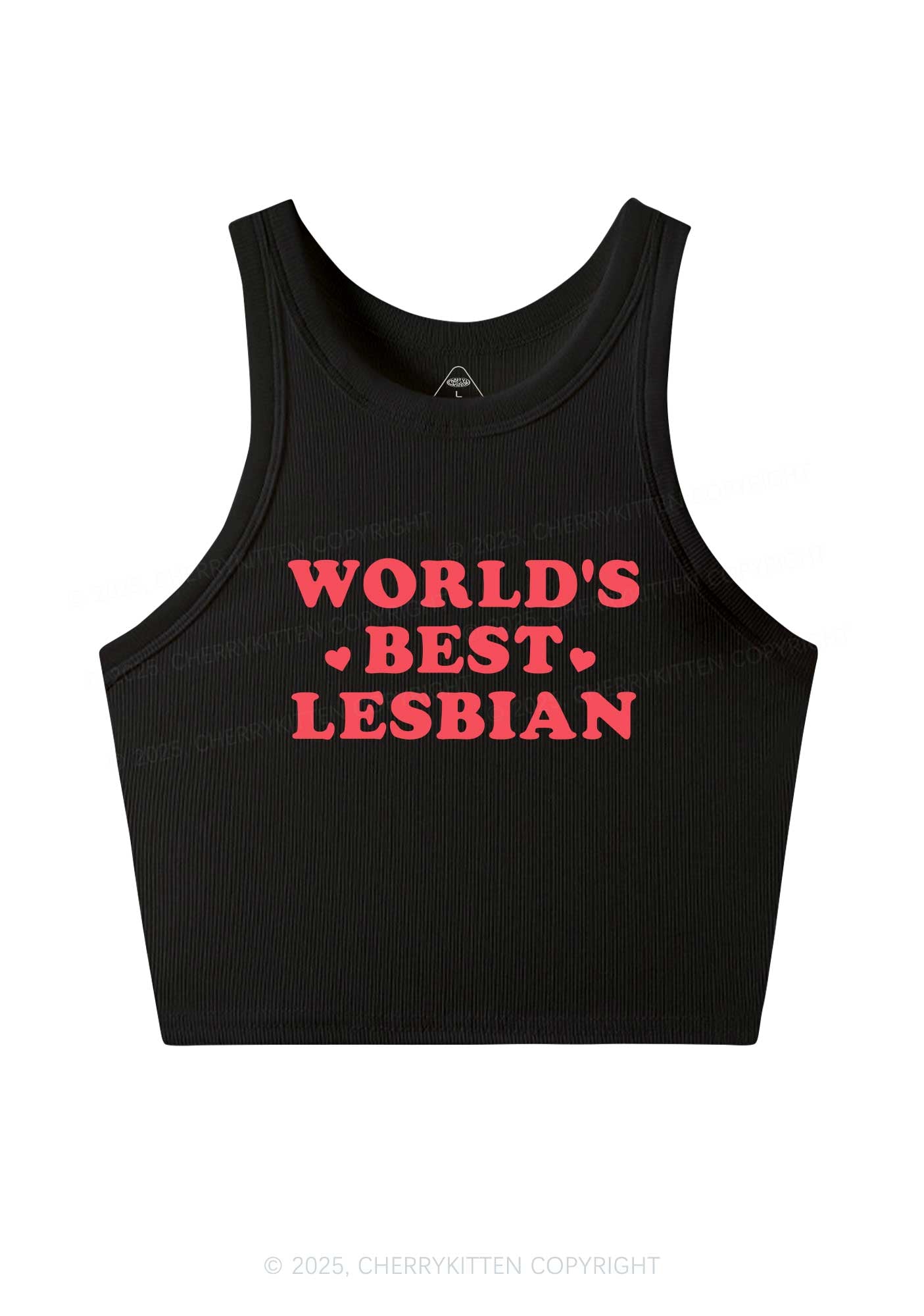 World's Best Lesbian Y2K Crop Tank Top Cherrykitten