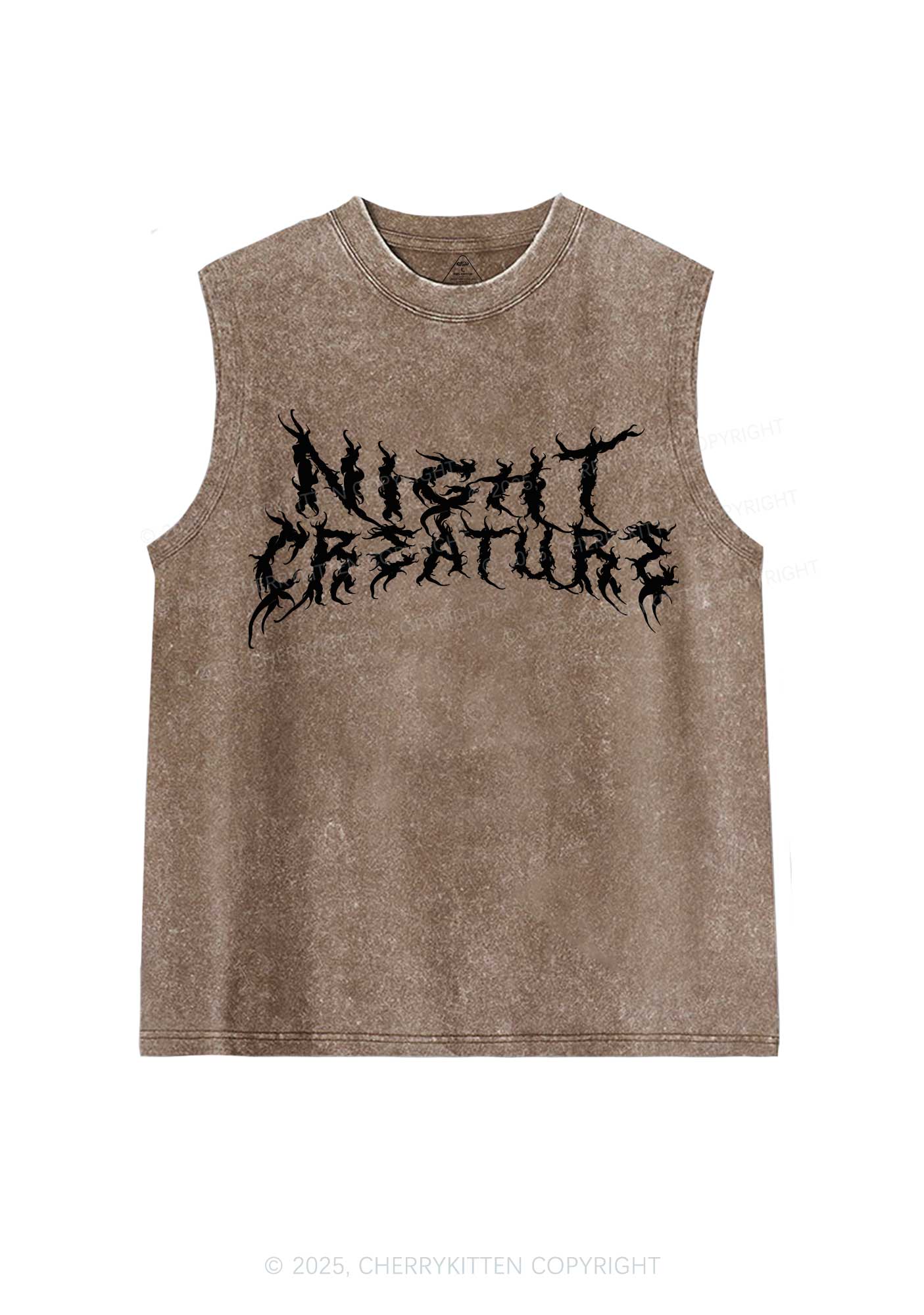 Night Creature Y2K Washed Muscle Tank Cherrykitten